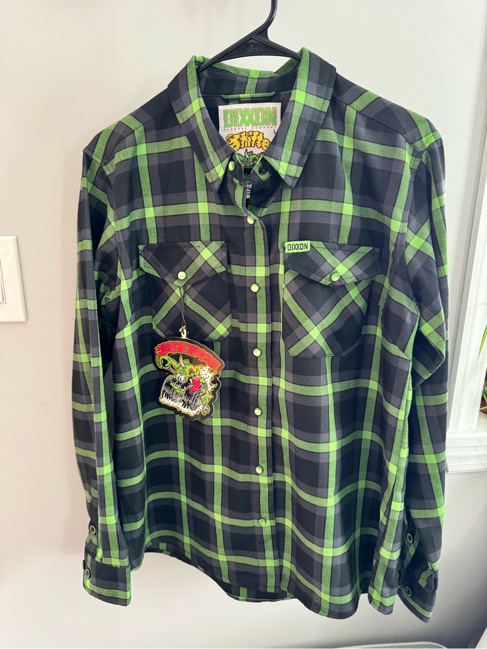 DIXXON Black & Green Plaid Button-Down Shirt